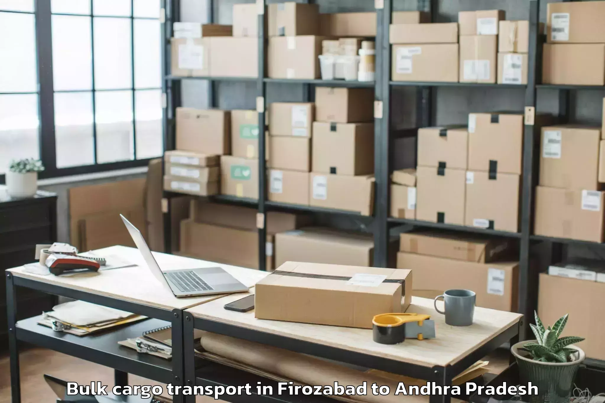 Quality Firozabad to Lakshminarsupeta Bulk Cargo Transport